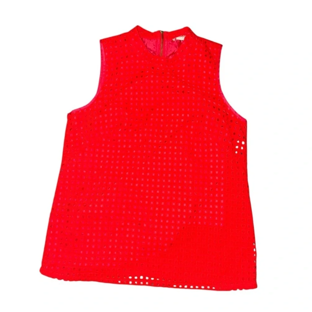 J. Crew Scarlet Eyelet Top